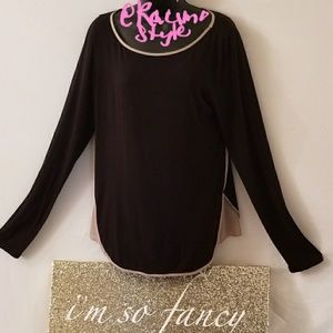 Anthropologie Bordeaux Wren Top, jersy, size LG